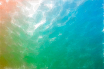 Obraz premium Abstract illustration of blue and green Watercolor with low coverage background