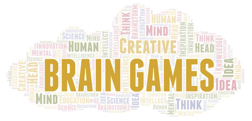 Fototapeta premium Brain Games word cloud.