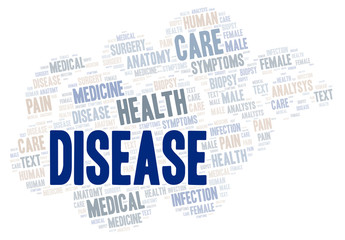 Fototapeta premium Disease word cloud.