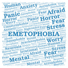 Emetophobia word cloud.