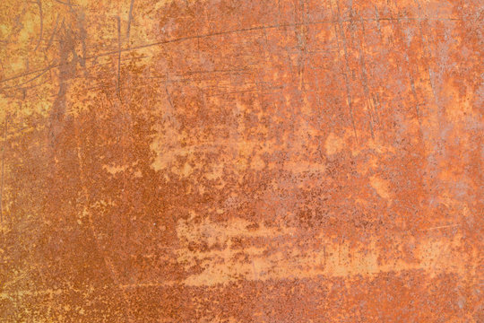 The surface texture of the old metal with remnants of paint, abstract background © golubka57