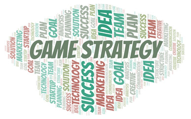 Fototapeta premium Game Strategy word cloud.