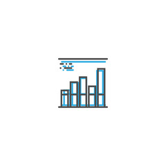 graph icon line design. Business icon vector illustration