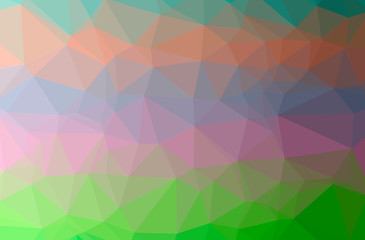 Illustration of abstract Green horizontal low poly background. Beautiful polygon design pattern.