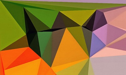 Obraz premium Polygonal texture. Chaotic drawing on canvas triangles background. Abstract geometric art pattern. 