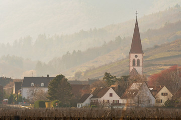 Fototapeta na wymiar Ammerschwihr, église Saint-Martin