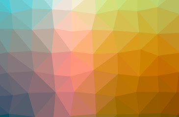 Illustration of abstract Orange, Yellow horizontal low poly background. Beautiful polygon design pattern.