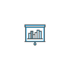 presentation icon line design. Business icon vector illustration