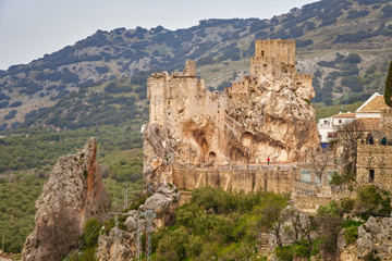 Fototapeta na wymiar Zuheros, castle and village. Cordoba, Spain