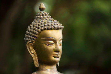 Bronze statue of Gautama Buddha, Aurangabad, Maharashtra, India.