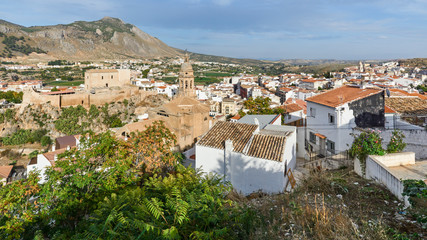 Fototapeta na wymiar Views of Loja with the Church of the Incarnation. Granada