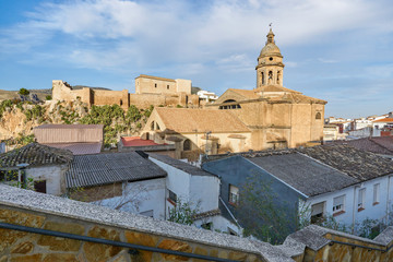 Obraz premium Kościół Wcielenia i Alcazaba de Loja. Granat