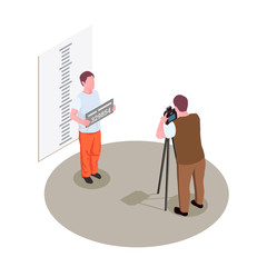 Fototapeta premium Prison Jail Isometric Composition 