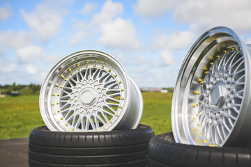 Alloy rims closeup