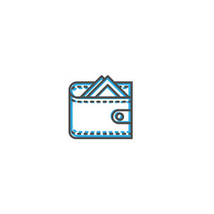 wallet icon line design. Business icon vector illustration