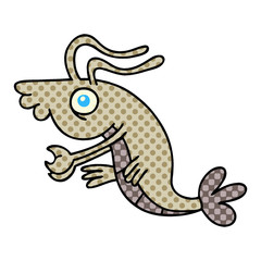 quirky comic book style cartoon crayfish