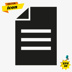 Office or business document icon vector