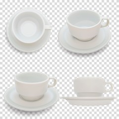 Empty Cup for coffee or other hot drinks, realistic vector. EPS10