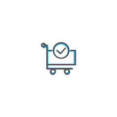 cart icon line design. Business icon vector illustration