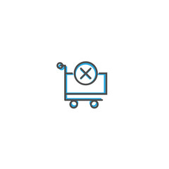 cart icon line design. Business icon vector illustration