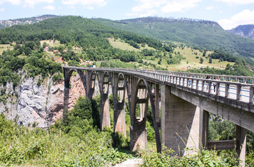 Durdevica Tara Bridge on Tara River, Montenegro