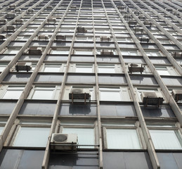 Wall of the high-rise building.