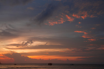 Sunset on the beach in Thailand