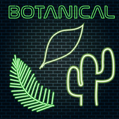 botanical neon sign