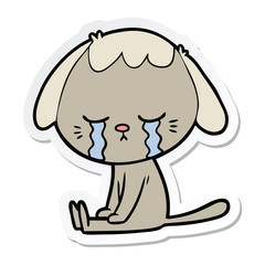 sticker of a cartoon dog