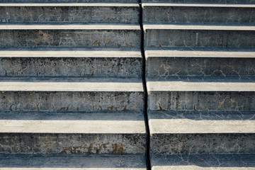 Concrete steps with day light and shadow, urban architecture