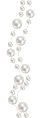 Pearls. Jewelry. Vector illustration. Garland. Beads. Shiny decorations.