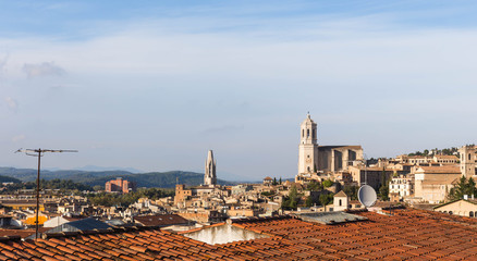 Obraz premium The medieval quarter of Gerona. Costa Brava, Catalonia, Spain.