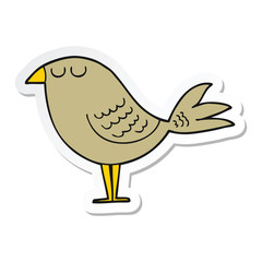 sticker of a cartoon bird