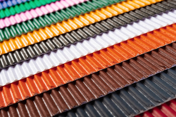 multi color cardboard corrugated papers as background