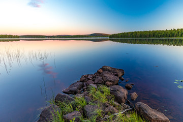 Lake in Finland, lapland 2018