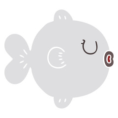 quirky hand drawn cartoon fish