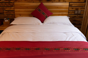 bed in a hotel room