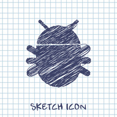 Bug sketch. Vector illustration