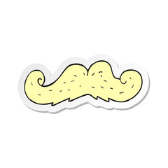 sticker of a cartoon mustache