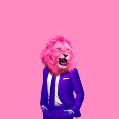 Contemporary art college, man in the form of a lion © liza
