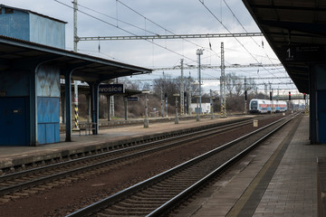 Fototapeta na wymiar railway station in the city