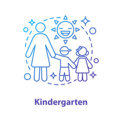 Kindergarten concept icon