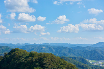 Fototapeta na wymiar ノコギリ山からの風景