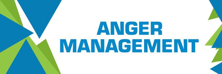 Anger Management Green Blue Triangle Text 