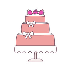Wedding cake color icon