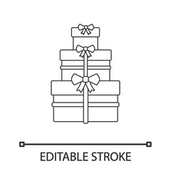 Gifts boxes linear icon