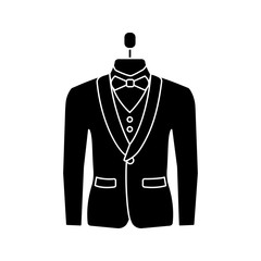 Wedding tuxedo glyph icon