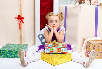 little girl doll with gifts