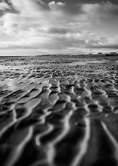 empty beach at low tide