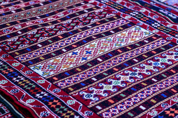 Fabric with Georgian traditional ornaments.